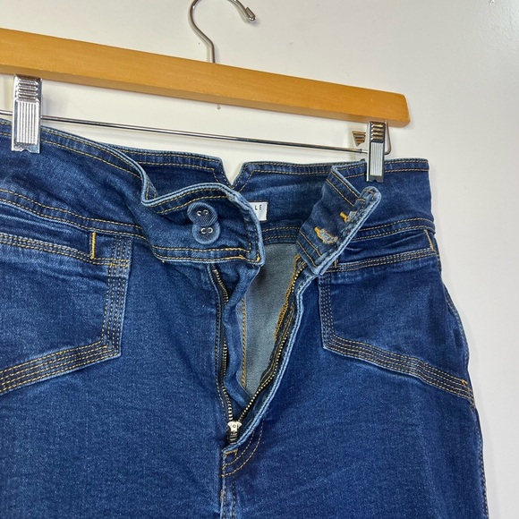 Bagatelle High Rise Wide Leg Jeans Stretch Denim Patch Pockets Women’s Sz 29 - Picture 3 of 9